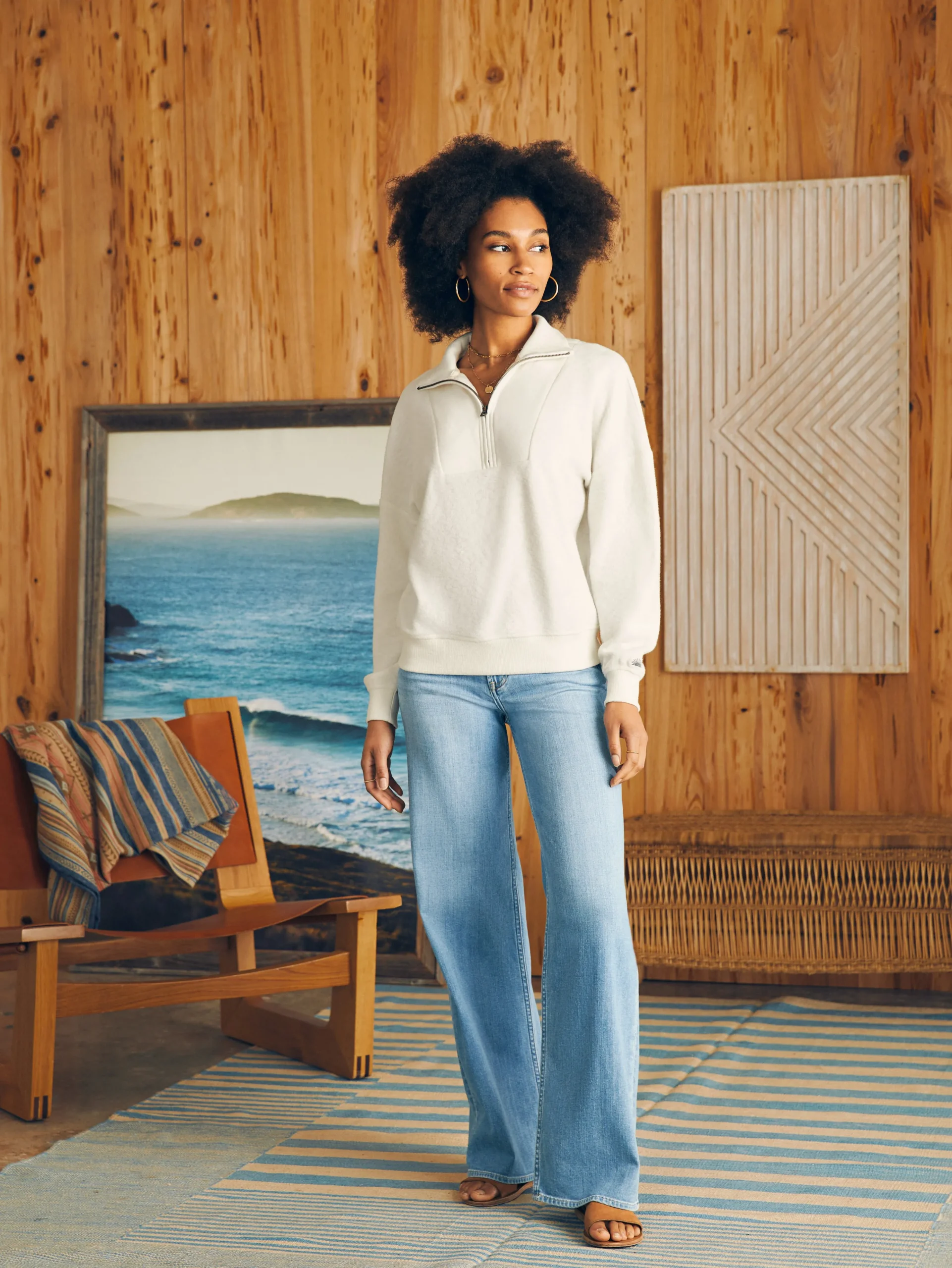 Clearance Beach Fleece Quarter Zip - Women Hoodies & Sweatshirts