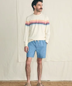 Outlet Cabana Towel Terry Crewneck - Hoodies & Sweatshirts