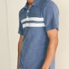 Clearance Cabana Towel Terry Surf Stripe Polo Shirt - Polo Shirts