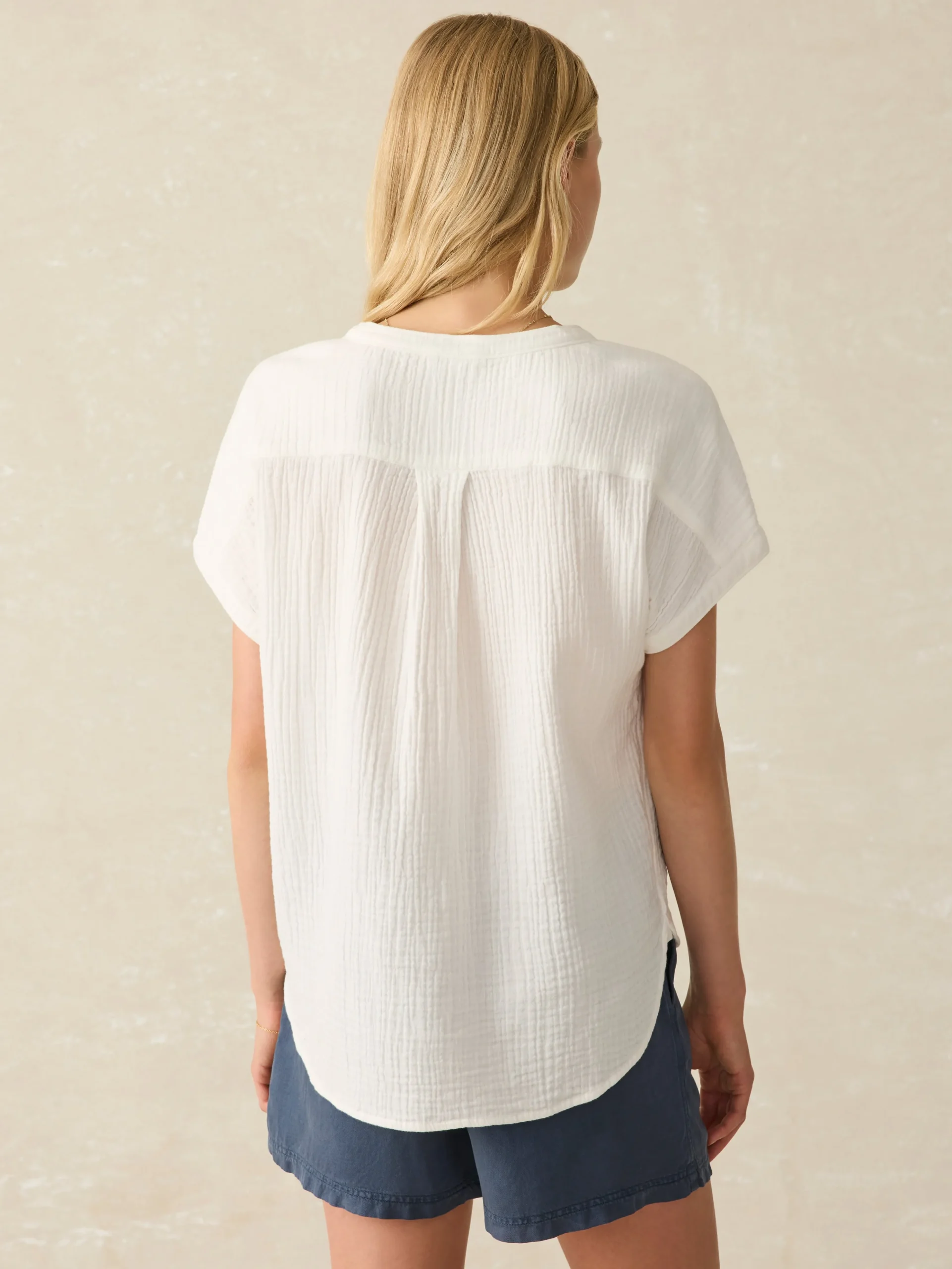 New Dream Cotton Gauze Desmond Top - Women Shirts & Tops