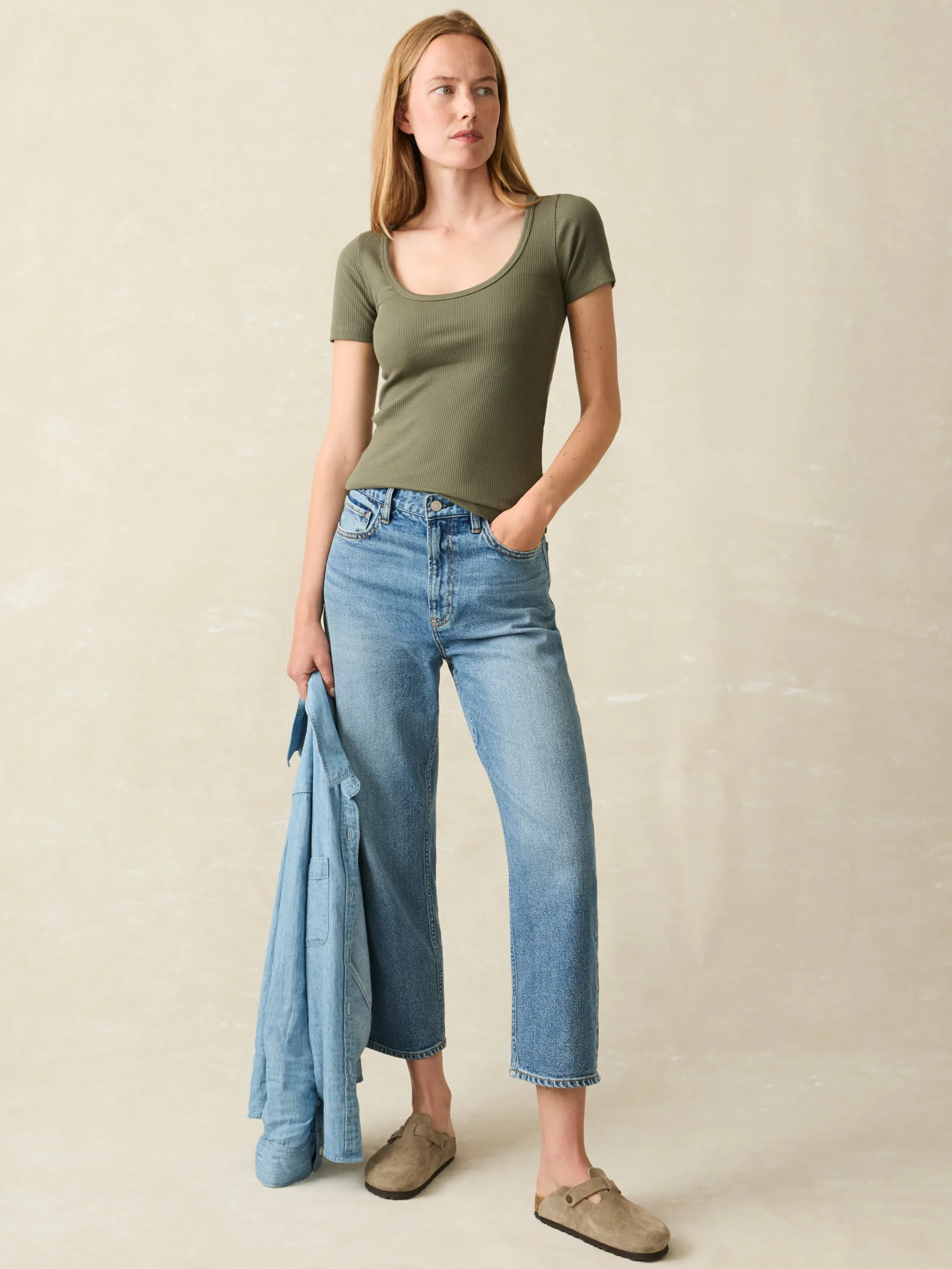 Clearance Freestyle Rib Knit Tee - Women T-Shirts