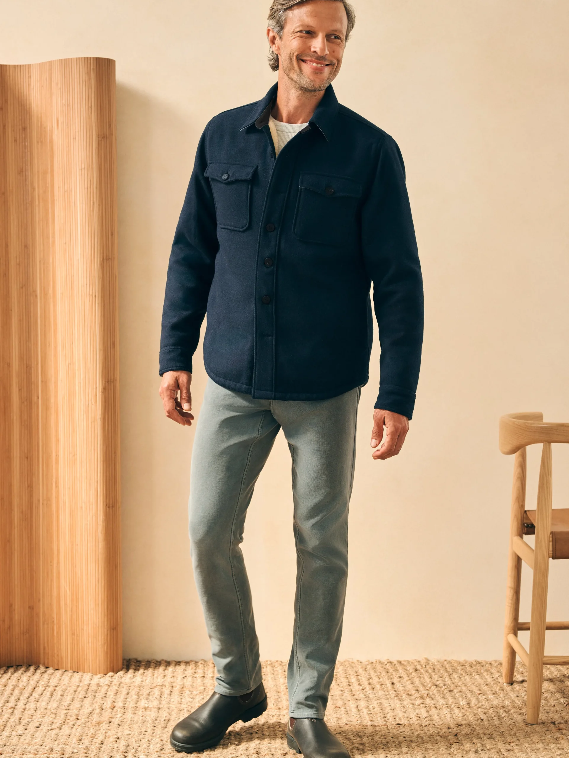 Hot High Pile Fleece Lined Wool CPO - Jackets & Vests