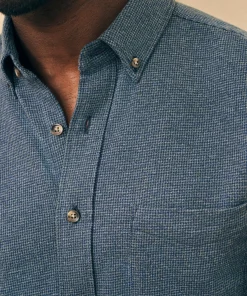 Outlet Houndstooth Knit Shirt - Shirts