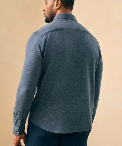 Outlet Houndstooth Knit Shirt - Shirts