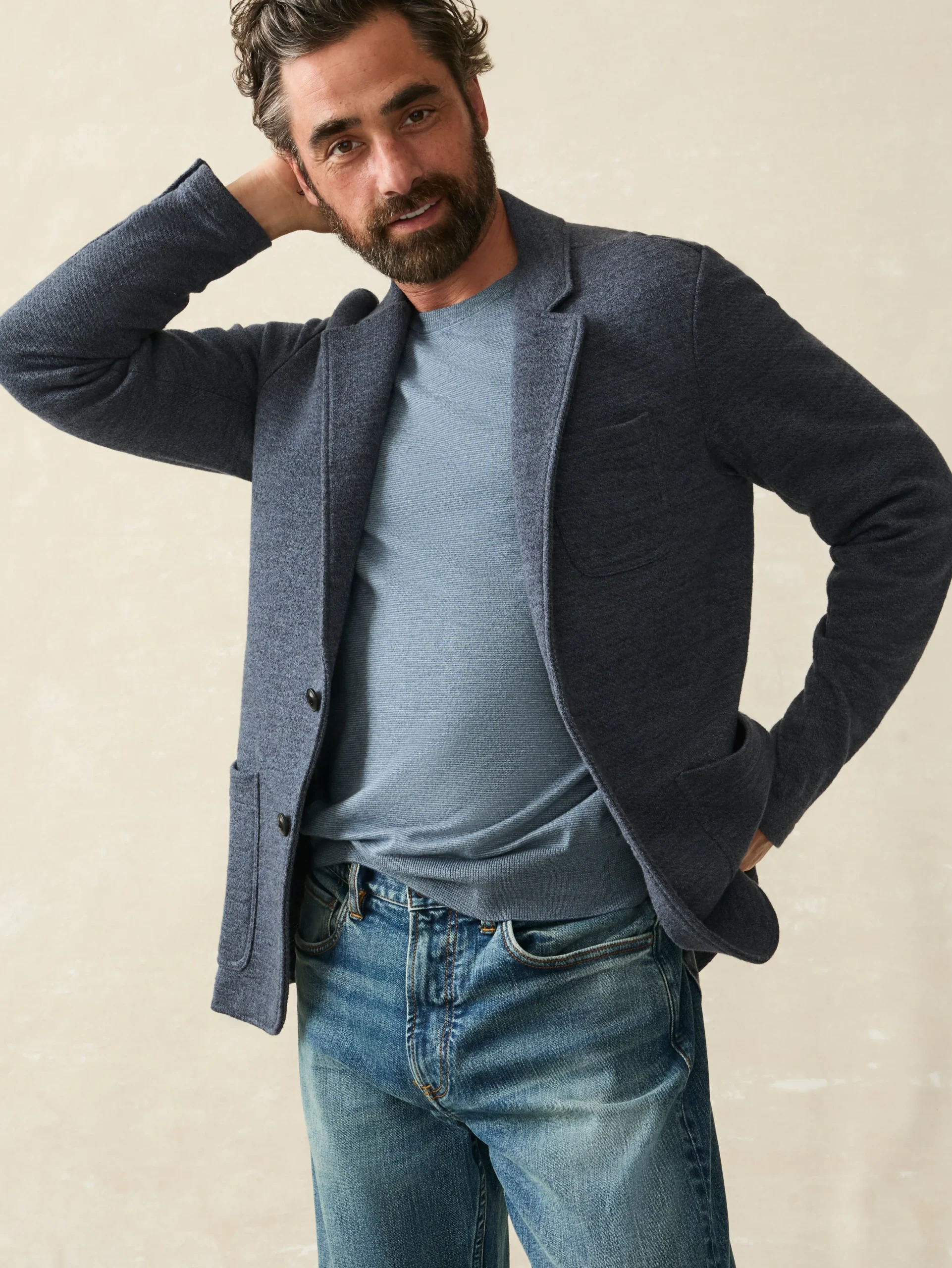 Fashion Inlet Knit Blazer (Tall) - Blazers