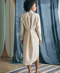 Sale Laguna Linen Midi Dress - Women Dresses