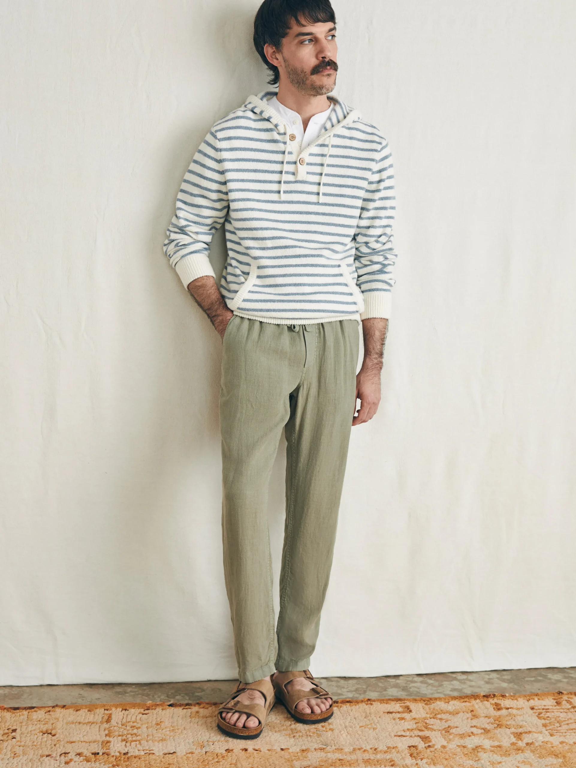 Sale Linen Drawstring Pant - Pants