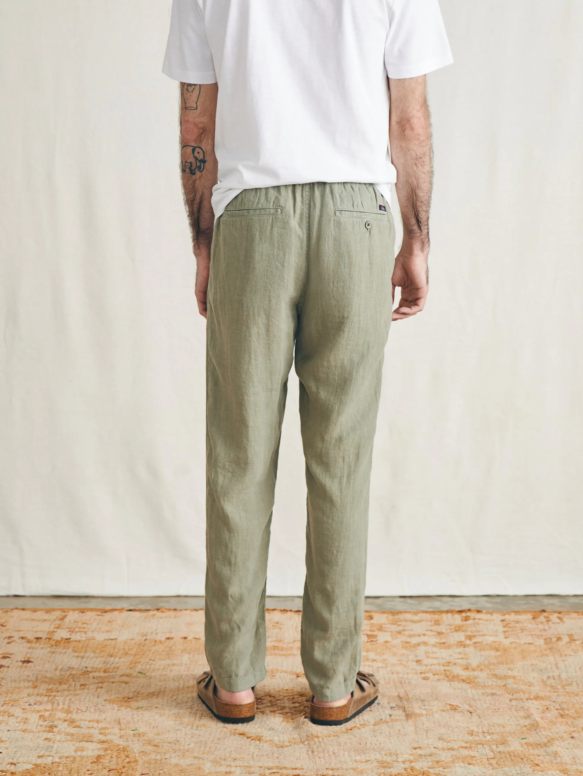 Sale Linen Drawstring Pant - Pants