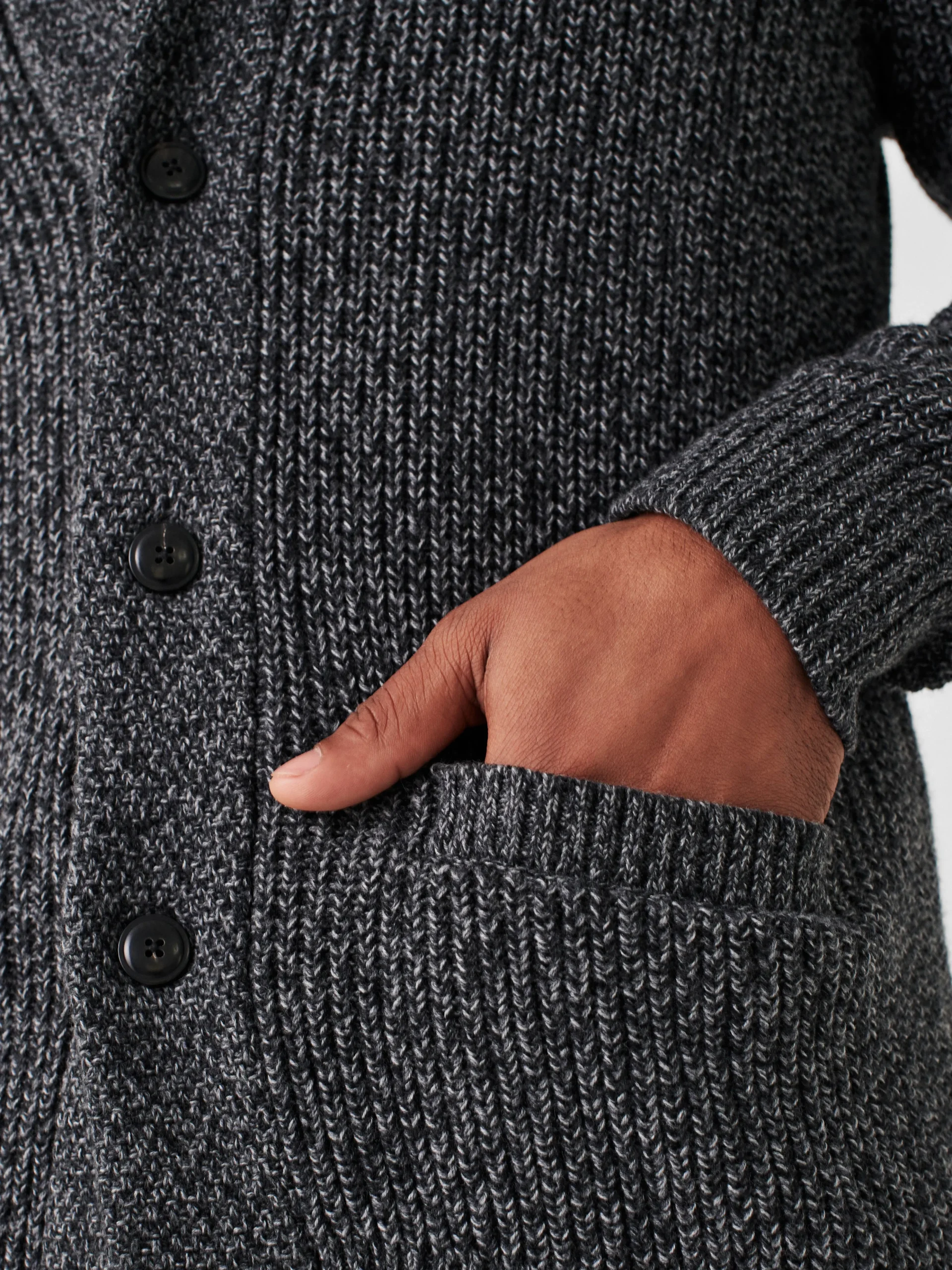 Clearance Marled Cotton Cardigan - Sweaters