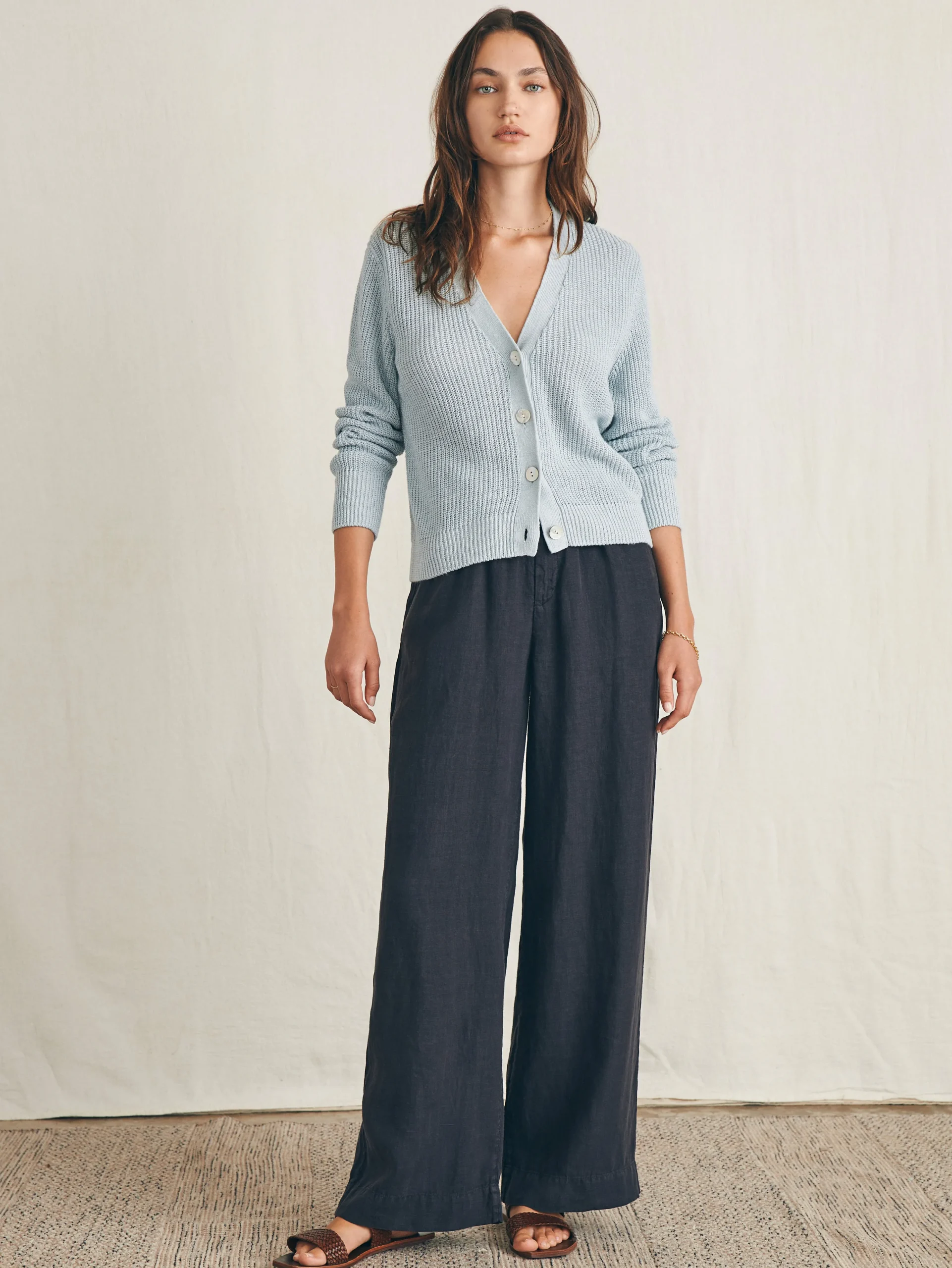 Online Miramar Linen Cardigan - Women Sweaters