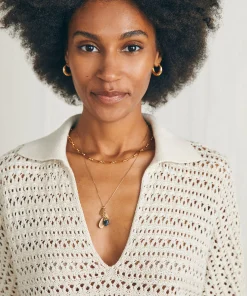 Online Nusa Crochet Polo Sweater - Women Sweaters