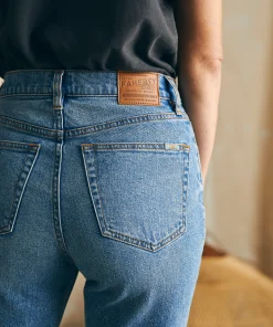 Hot Organic Cotton Slim Straight Ankle Denim - Women Pants|Jeans