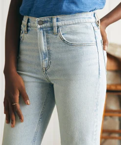 Sale Organic Cotton Slim Straight Ankle Denim - Women Pants|Jeans