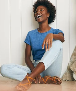 Sale Organic Cotton Slim Straight Ankle Denim - Women Pants|Jeans