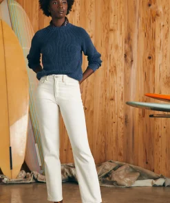 Clearance Organic Cotton Slim Straight Denim - Women Pants|Jeans