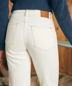 Clearance Organic Cotton Slim Straight Denim - Women Pants|Jeans