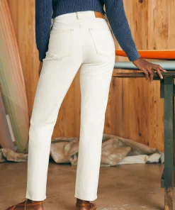 Clearance Organic Cotton Slim Straight Denim - Women Pants|Jeans
