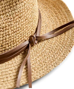 Clearance Raffia Trim Crochet Fedora - Women Swim