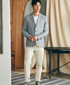 New Reserve Linen Herringbone Blazer - Blazers