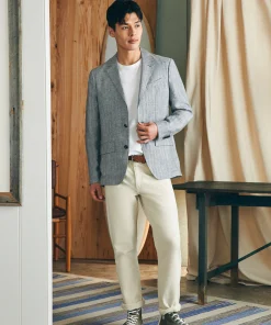 New Reserve Linen Herringbone Blazer - Blazers