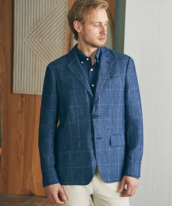 Sale Reserve Linen Windowpane Blazer - Blazers
