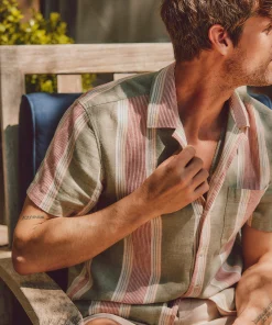 Clearance Short-Sleeve Hemp Blend Camp Shirt - Shirts