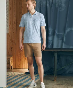 Discount Short-Sleeve Indigo Polo Shirt - Polo Shirts