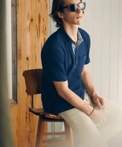 Outlet Short-Sleeve Indigo Polo Shirt - Polo Shirts