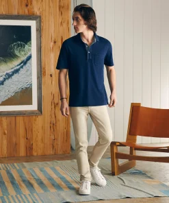 Outlet Short-Sleeve Indigo Polo Shirt - Polo Shirts