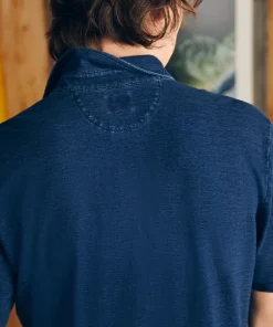 Outlet Short-Sleeve Indigo Polo Shirt - Polo Shirts