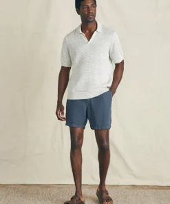 Best Short-Sleeve Linen Sweater Polo - Sweaters