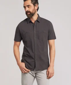 New Short-Sleeve Sunwashed Knit Shirt - Shirts