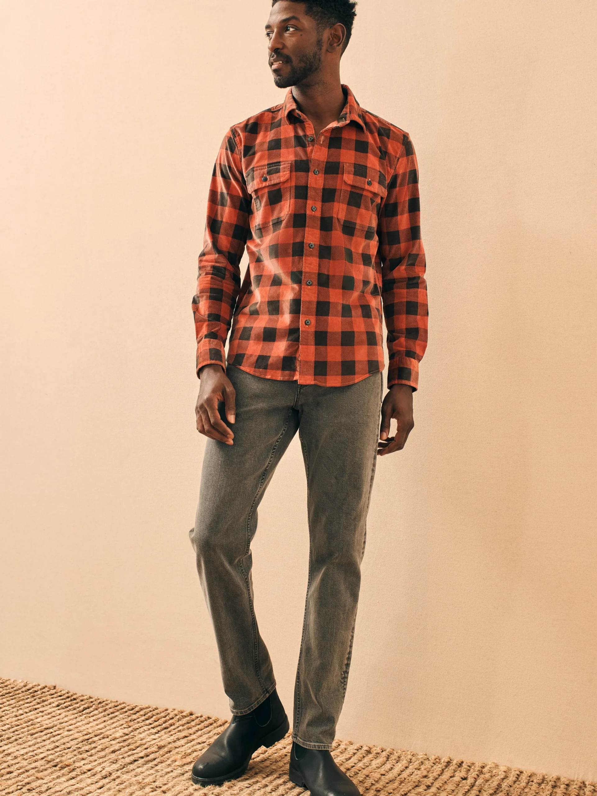 Hot Stretch Corduroy Work Shirt - Shirts