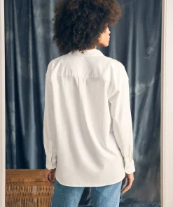 Clearance Stretch Oxford Relaxed Shirt - Women Shirts & Tops