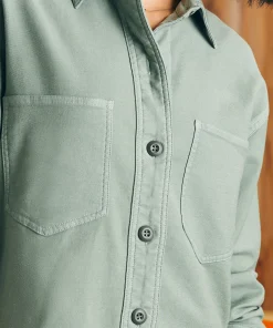 Clearance Stretch Terry Overshirt - Women Blazers & Outerwear