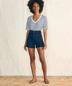 Online Stretch Terry Patch Pocket Short - Women Shorts & Skirts