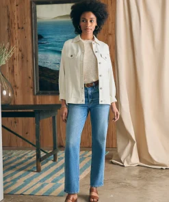 Outlet Stretch Terry Trucker Jacket - Women Blazers & Outerwear