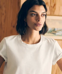 Fashion Sunwashed Cropped Crew Tee - Women T-Shirts