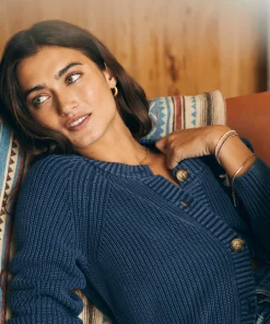 Sale Sunwashed Fisherman Cardigan - Women Sweaters