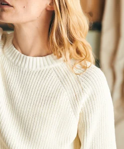 Discount Sunwashed Fisherman Crew Sweater - Women Sweaters