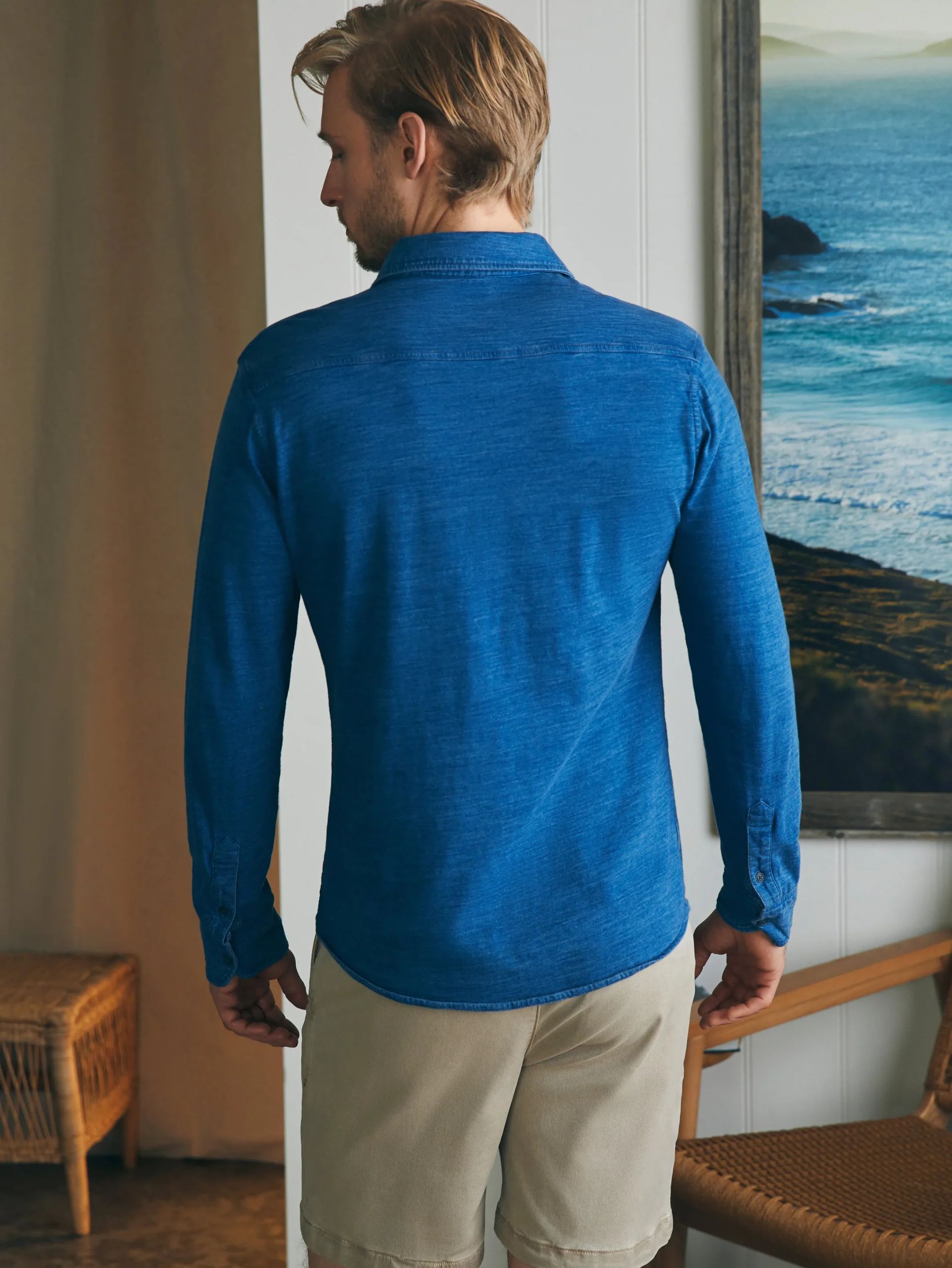 Fashion Sunwashed Knit Shirt - Shirts