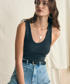 Fashion Sunwashed Rib Tank - Women T-Shirts