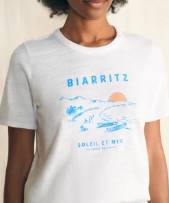 Clearance Sunwashed Slub Graphic Tee - Women T-Shirts