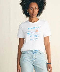 Clearance Sunwashed Slub Graphic Tee - Women T-Shirts