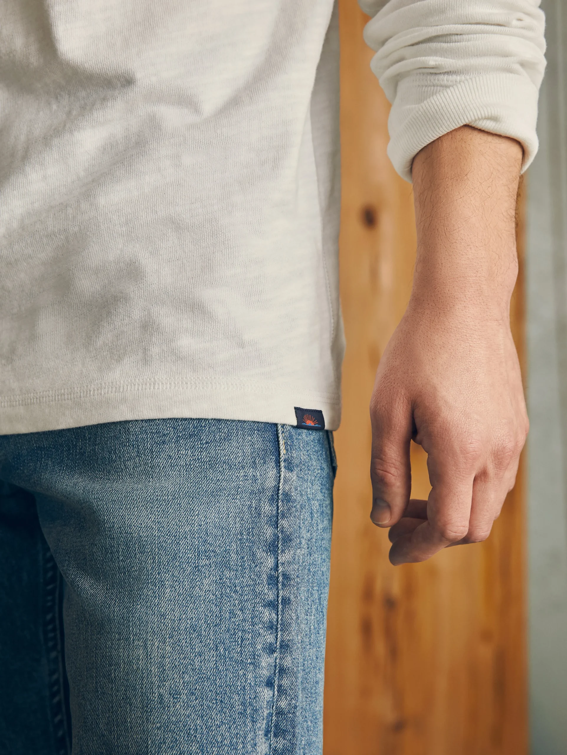 Fashion Sunwashed Slub Henley - T-Shirts & Henleys