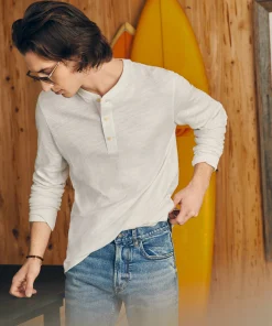 Fashion Sunwashed Slub Henley - T-Shirts & Henleys