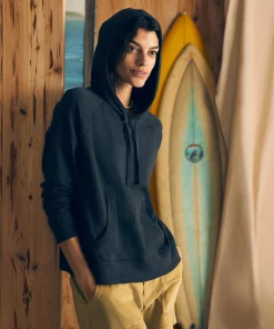 Hot Sunwashed Slub Hoodie - Women Hoodies & Sweatshirts