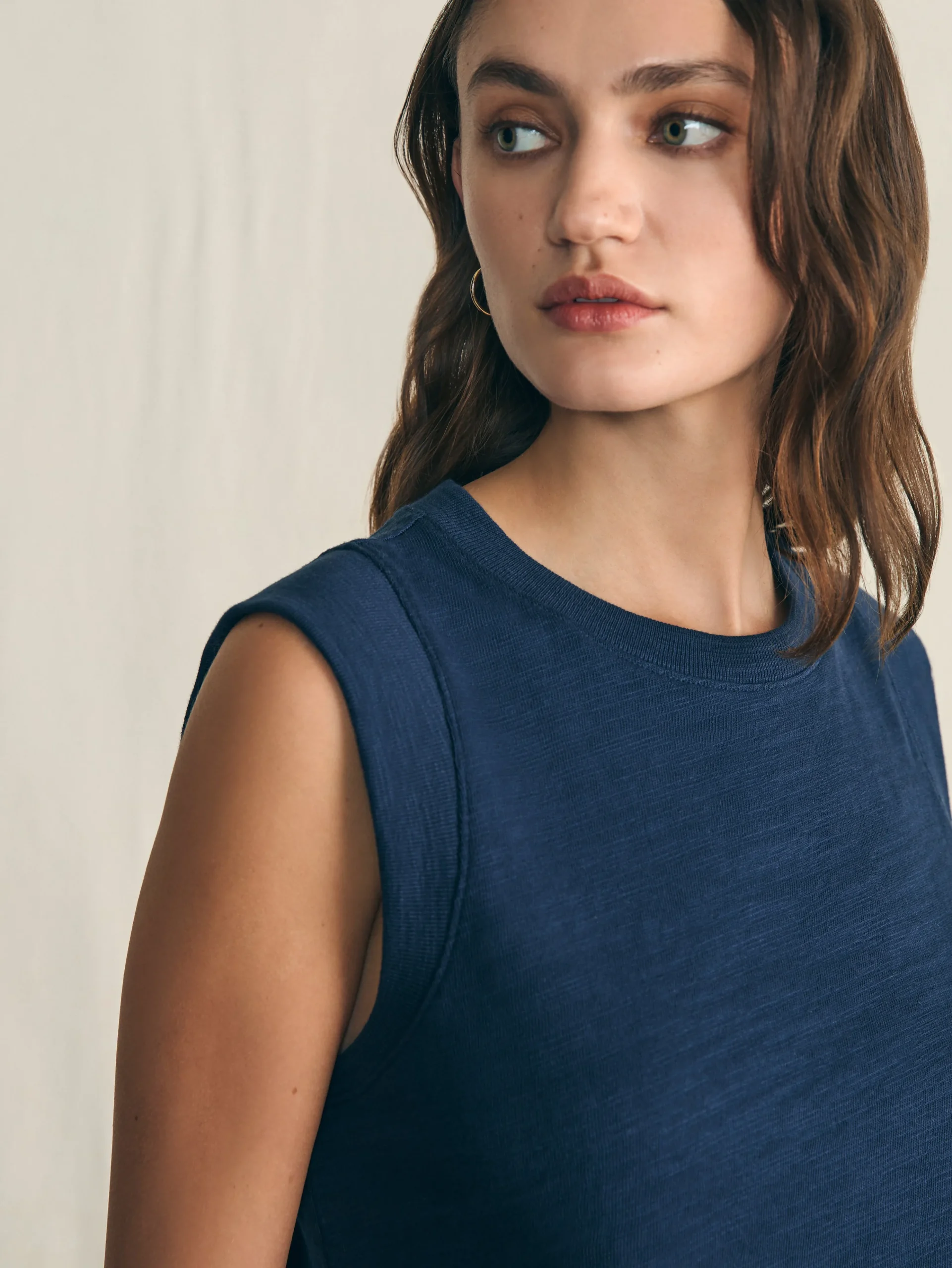 Outlet Sunwashed Slub Muscle Tank - Women T-Shirts