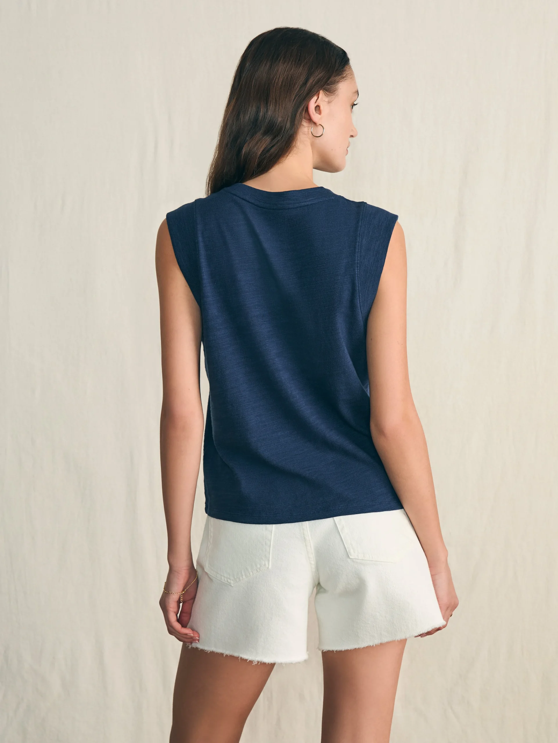 Outlet Sunwashed Slub Muscle Tank - Women T-Shirts