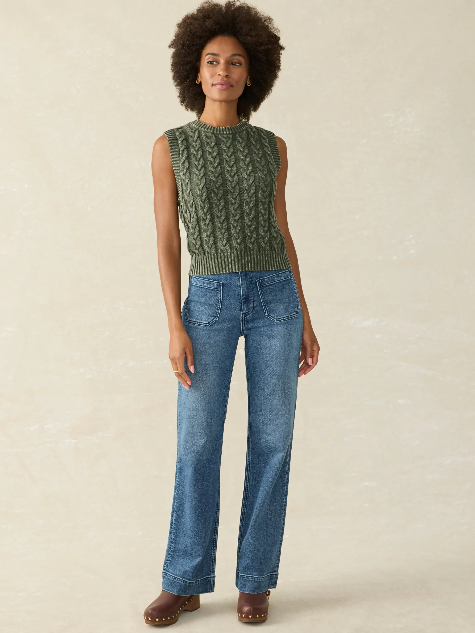 Hot Sunwashed Sweater Vest - Women Sweaters